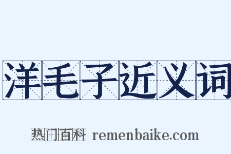 洋毛子近义词是什么意思的图片
